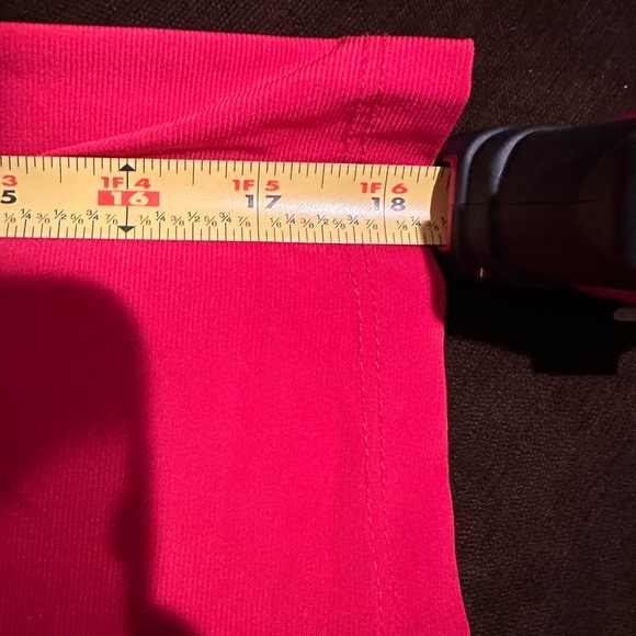Attitudes By Renee Red/Pink Long Asymmetrical Pleated In Back  3/4 Sleeves Sz L. - Picture 9 of 13